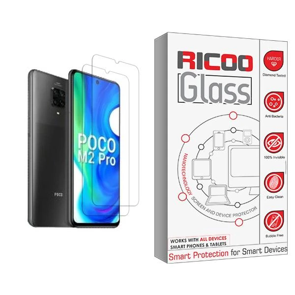 محافظ صفحه نمایش ریکو مدل Glass MIX002 مناسب برای گوشی موبایل شیائومی Poco M2 Pro بسته دو عددی