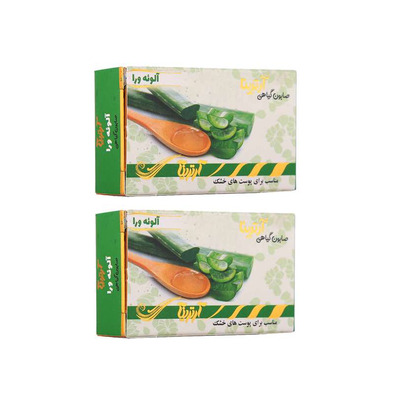 صابون شستشو آرترینا مدل آلوئه ورا وزن 70 گرم مجموعه 2 عددی صابون شستشو آرترینا مدل آلوئه ورا وزن 70 گرم مجموعه 2 عددی