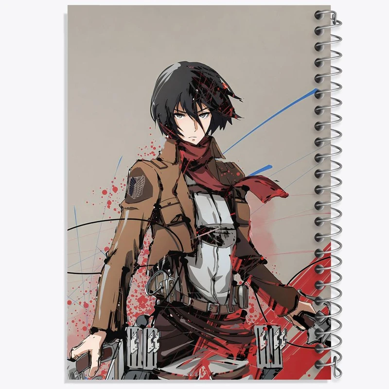 دفتر شطرنجی 50 برگ خندالو طرح میکاسا اکرمن انیمه اتک آن تایتان Attack on Titan کد 18545