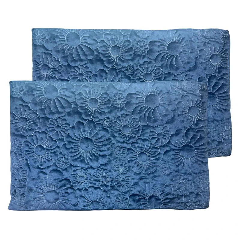 روبالشی مدل گلدوزی مخمل سایز 50*70 سانتی متر بسته دو عددی