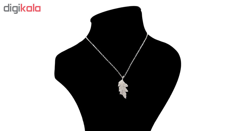 گردنبند نقره بهارگالری طرح برگ مدل Luxury Leaf