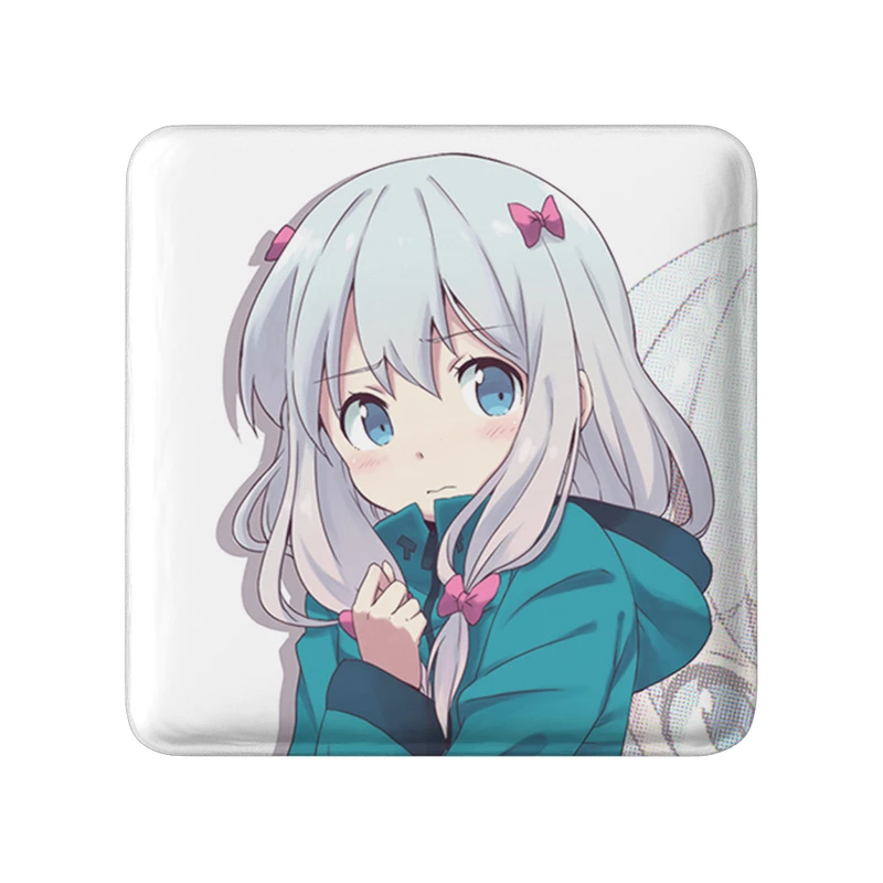 مگنت خندالو طرح ساگیری انیمه ارومانگا سنسی Eromanga Sensei  مدل مربعی کد 22637