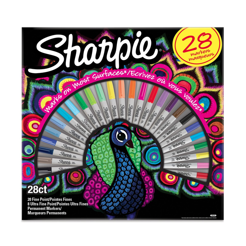 ماژیک رنگ آمیزی شارپی مدل طاووس کد 2058158 بسته 28 عددی
