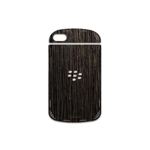 MAHOOT Dark-Gold-Stripes-Wood Cover Sticker for BlackBerry Q10