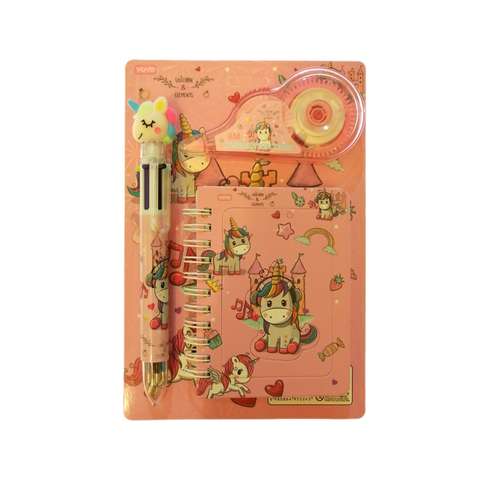 بسته لوازم تحریر مدل یونیکورن مجموعه 3 عددی