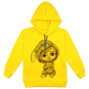 هودی دخترانه مدل دخترخرگوش F54 رنگ زرد