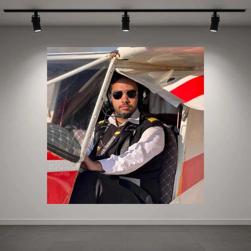 پوستر طرح خلبانی مدل CAPTAIN KABIRI کد M1