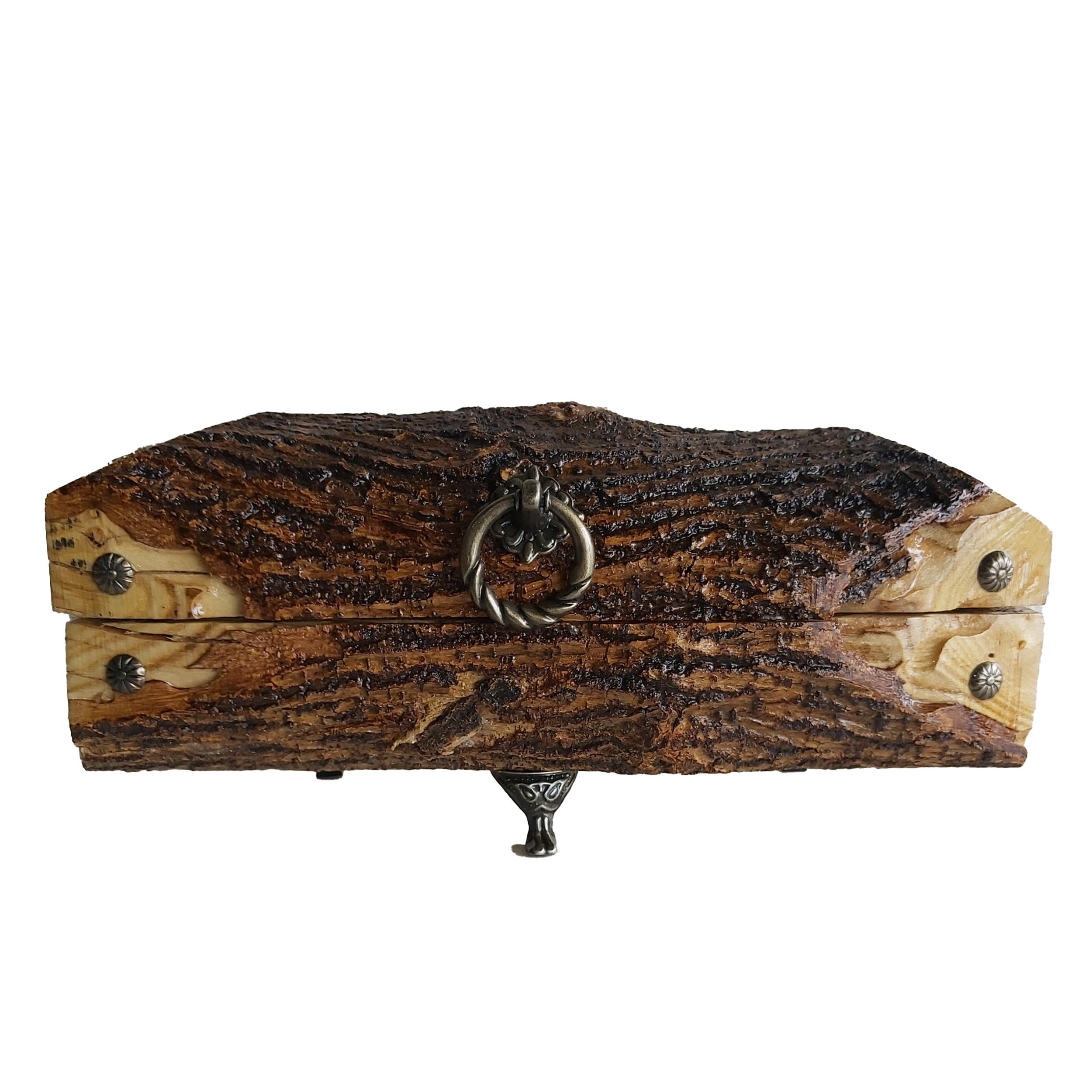 جعبه جواهرات مدل چوبی روستیک کد JB001