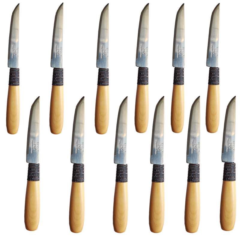 کارد میوه خوری طرح چوب مدل B2 بسته 12 عددی