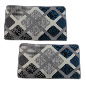 پادری مدل گلیم ماشینی سنتی کاشان سایز 80x50 سانتی متر مجموعه دو عددی