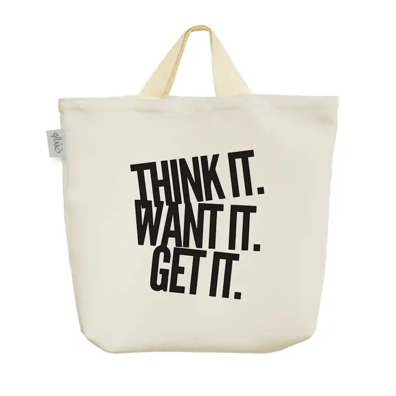 ساک خرید خندالو مدل Think It Want It Get It کد 6569