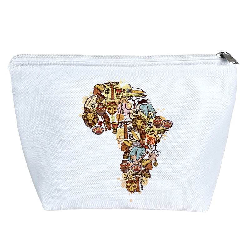 کیف لوازم آرایش دخترانه خندالو مدل نقشه آفریقا کد 3136