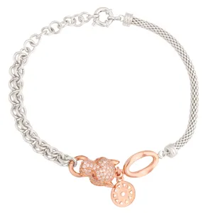 دستبند نقره زنانه مدل ببر کد B3282