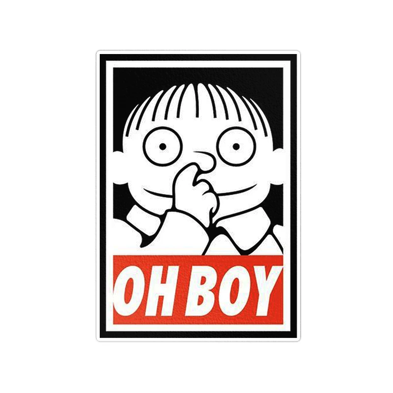 استیکر لپ تاپ ماسا دیزاین طرح oh boy مدل STKA00260