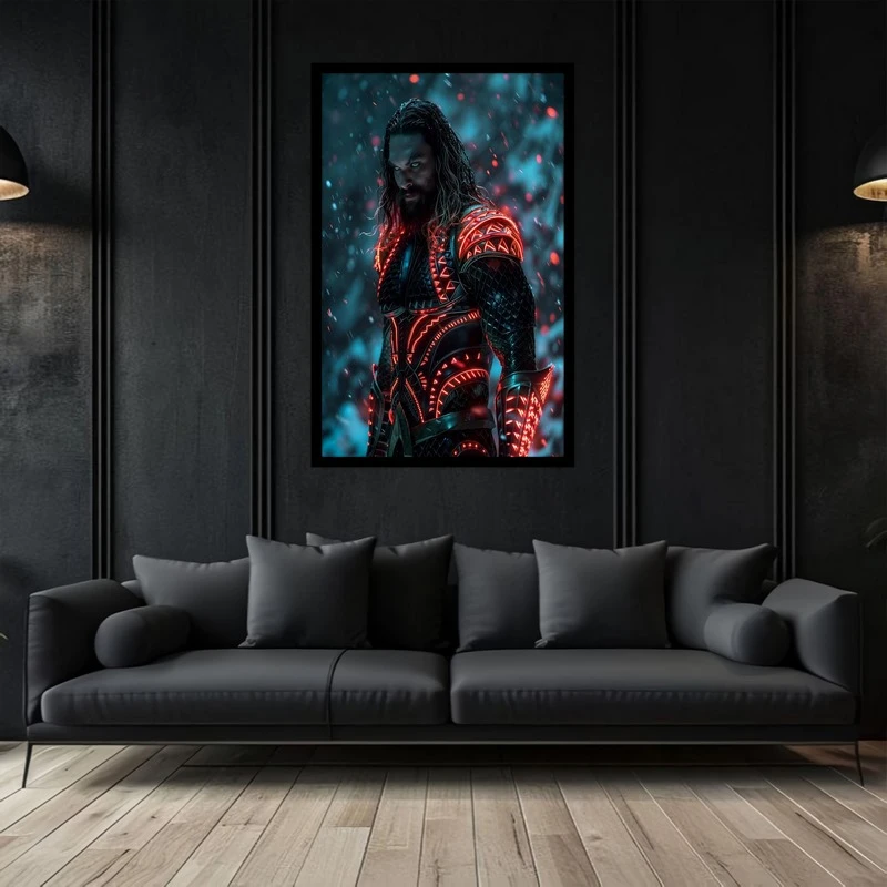 تابلو بکلیت طرح نقاشی و هنر دیجیتال آکوآمن  Aquaman مدل B-bu2811