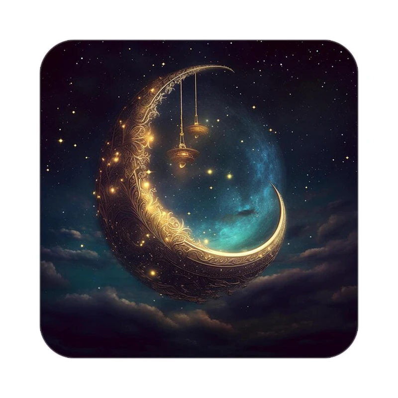 زیر لیوانی کاکتی طرح ماه و ستاره مدل mp53280