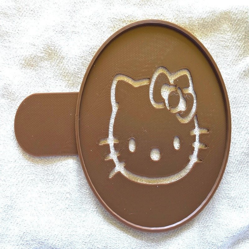 شابلون تزیین قهوه مدل کیتی شابلون تزیین قهوه مدل کیتی