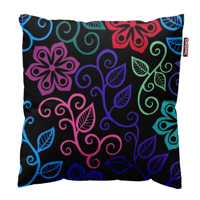  کوسن پاد آفرین طرح گل سایز 30*30 سانتی متر کد 988