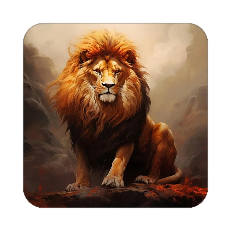 زیر لیوانی کاکتی طرح شیر مدل mp23637