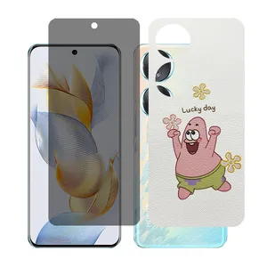 Glass together model privacy screen protector suitable for Honor 90 mobile phone with back cover sticker