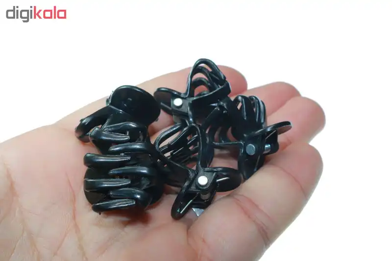 کلیپس مو زنانه کد 1022 بسته 6 عددی