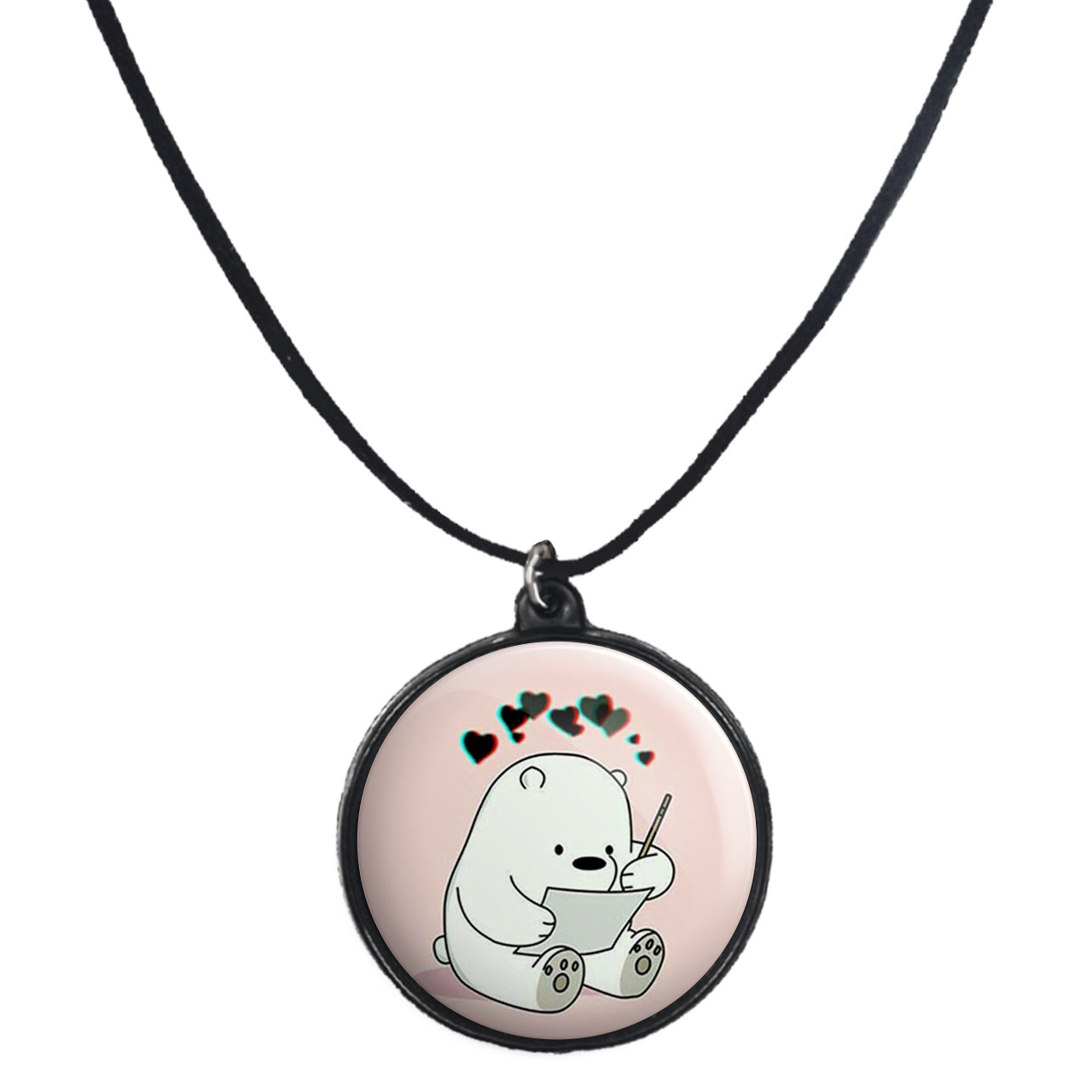 گردنبند پرمانه طرح خرس‌های کله‌فندقی کد pmb.10162 مدل دو طرفه