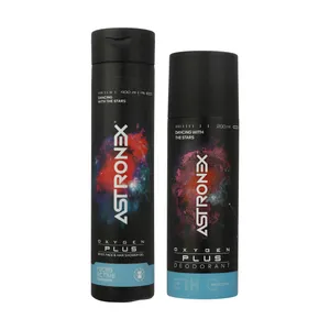 شامپو مو و بدن استرونکس مدل Oxygen Plus حجم 400 میلی لیتر به همراه اسپری خوشبو کننده بدن مدل Oxygen Plus