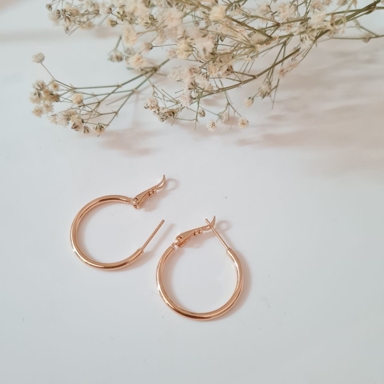 گوشواره زنانه ژوپینگ مدل حلقه ای ساده کد H2 -  - 3