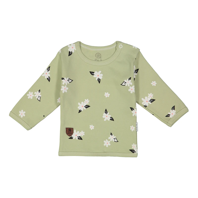 بلوز آستین بلند نوزادی دخترانه پی اند ای مدل 175722