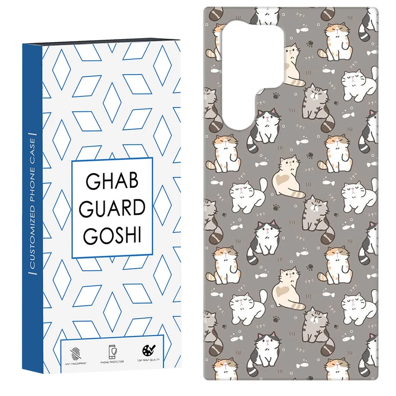 کاور قاب گارد گوشی طرح گربه کد Dimo-403 مناسب برای گوشی موبایل سامسونگ Galaxy S22 ULTRA