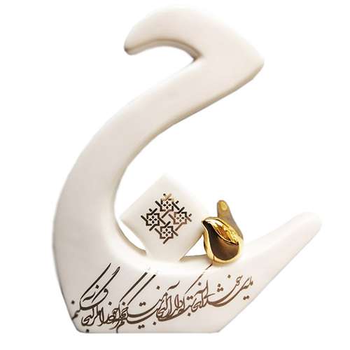 مجسمه سرامیکی مدل حرف ج رومیزی کد 2005