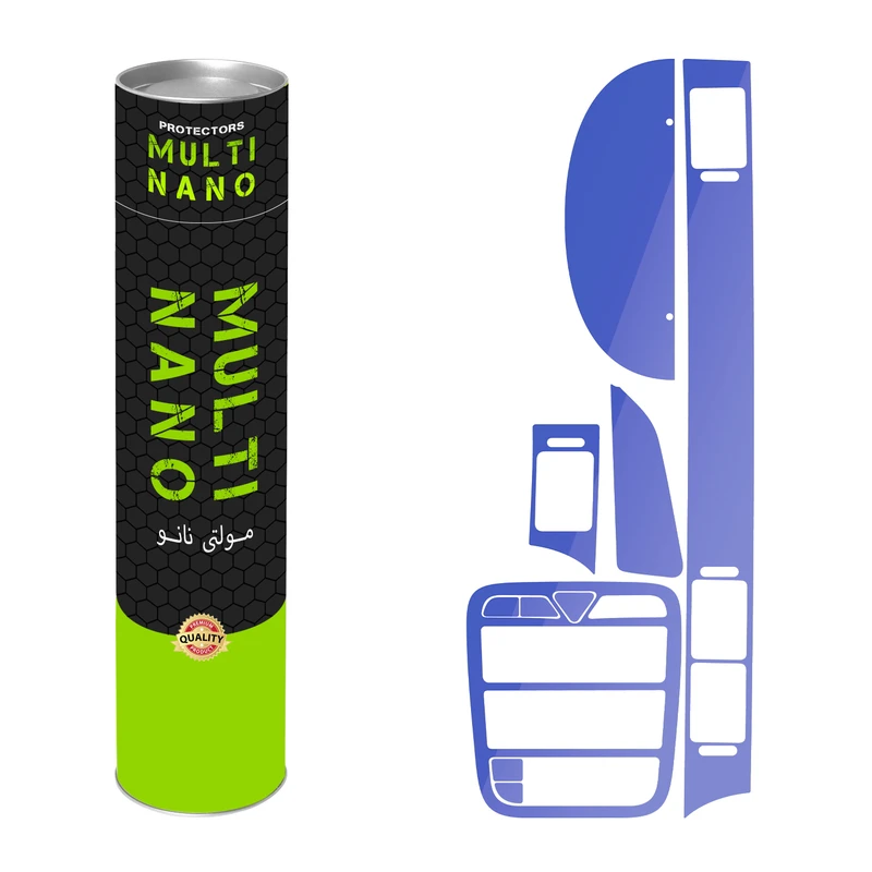 برچسب محافظ مانیتور و کنسول خودرو مولتی نانو مدل X-F1T مناسب برای سمند EF7 مجموعه 4 عددی