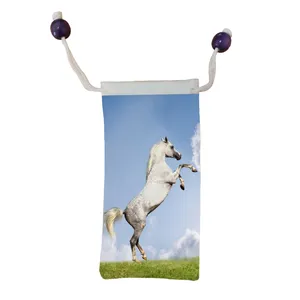 کاور عینک اطلس آبی طرح اسب و آسمان مدل KE1328