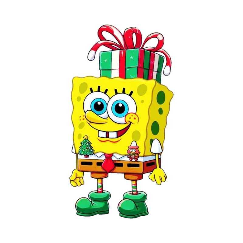 استیکر پارچه و لباس پاد آفرین مدل کارتونی باب اسفنجی بامزه جذاب کد 1667