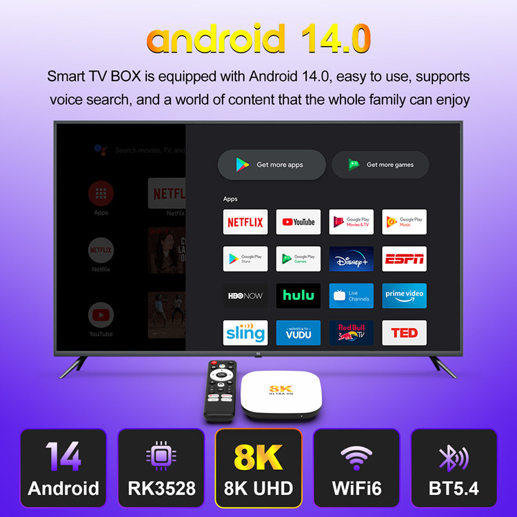 اندرویدباکس اچ96 مدل max m2 plus 4/128 android 14