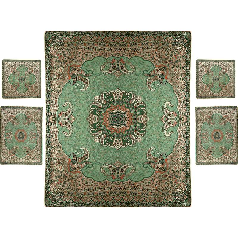 ست 5 تکه روتختی ترمه مدل ترنج کد SB20