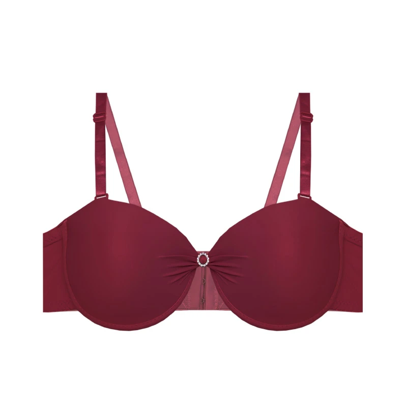 سوتین زنانه مدل اسفنجی دکلته نیم جک پاپیون کد 260915