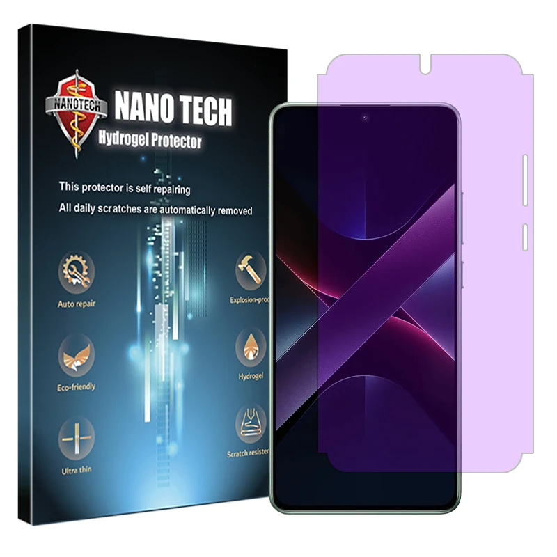 محافظ صفحه نمایش فیلتر بنفش نانو تک مدل Eye Care مناسب برای گوشی موبایل شیائومی Poco X7 Pro