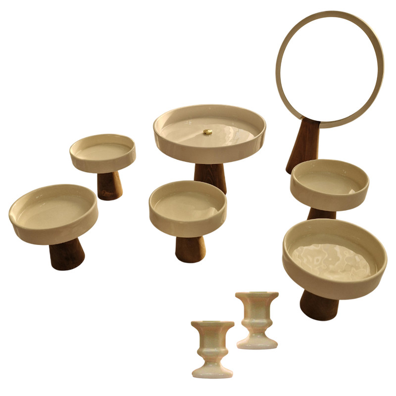 ست هفت سین 10 پارچه مدل پایه چوبی کد HS-CHOB