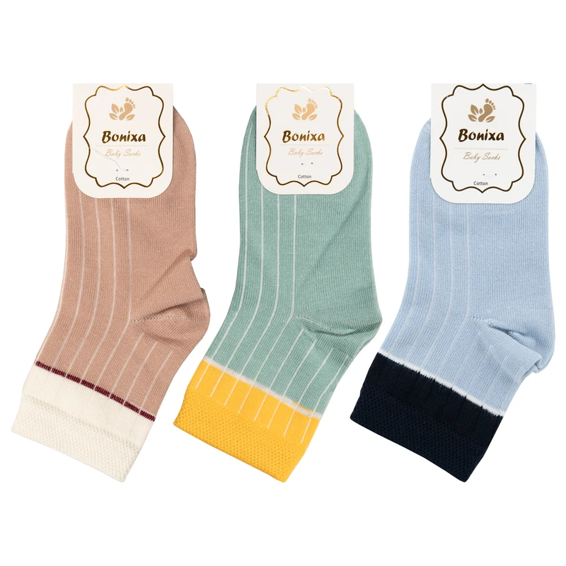 جوراب ساق بلند بچگانه بونیکسا مدل BX36-4 مجموعه 3 عددی 