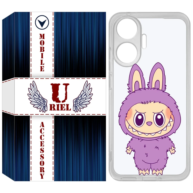 کاور یوریل مدل Clear کد 150 طرح لبوبو Labubu مناسب برای گوشی موبایل شیائومی Poco F7