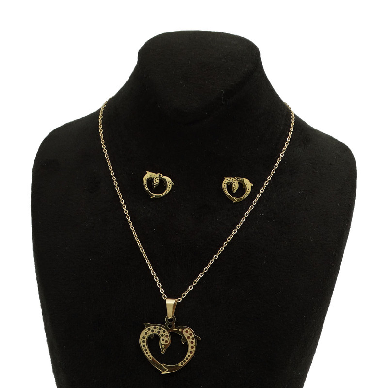 نیم ست دخترانه مدل دلفین های عاشق کد SZ 22