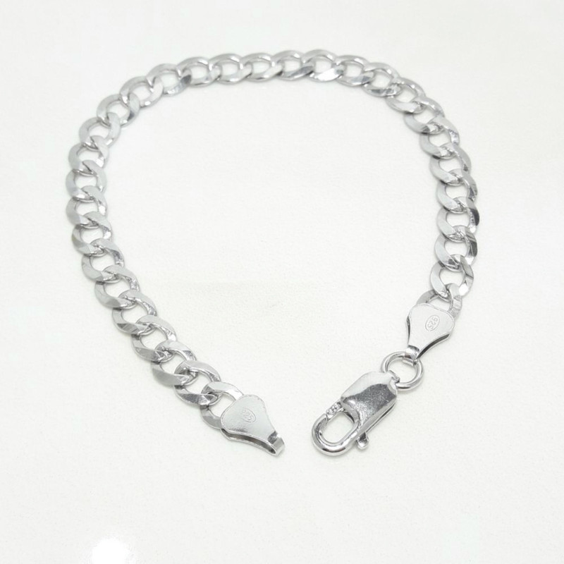 دستبند نقره مردانه مدل ایتالیایی تراش ژاپنی