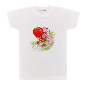 تی شرت بچگانه پرمانه طرح دختر توت فرنگی کد pmt.5148