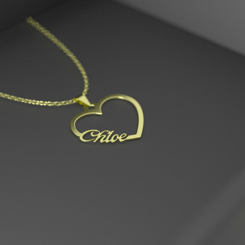 گردنبند طلا 18 عیار زنانه مدوپد مدل اسم کلویی chloe کد GBB12125 به همراه باکس گل رز جاویدان