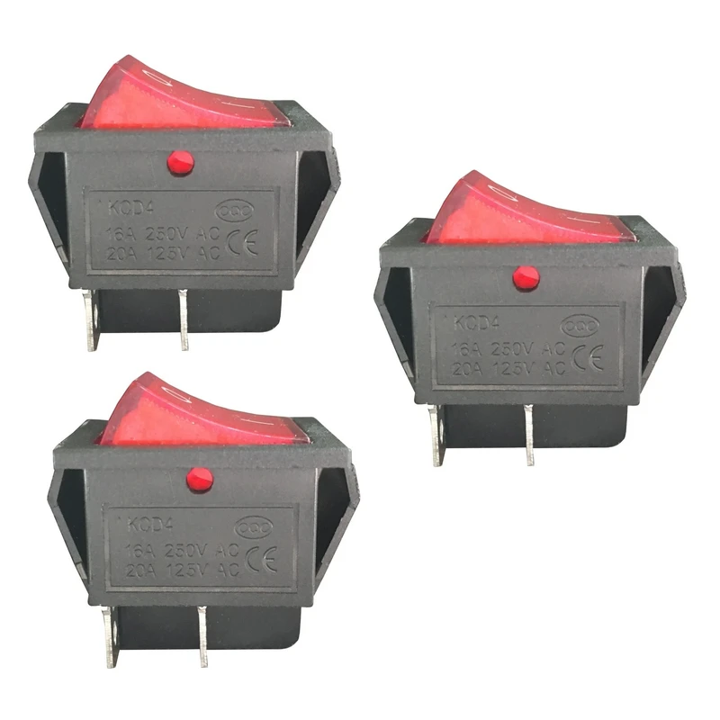 کلید راکر تک پل مدل KCD4 بسته 3 عددی