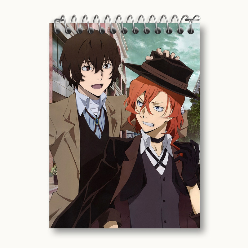 دفتر یادداشت 50 برگ خندالو مدل دازای اوسامو انیمه سگ های ولگرد بانگو کد 13674