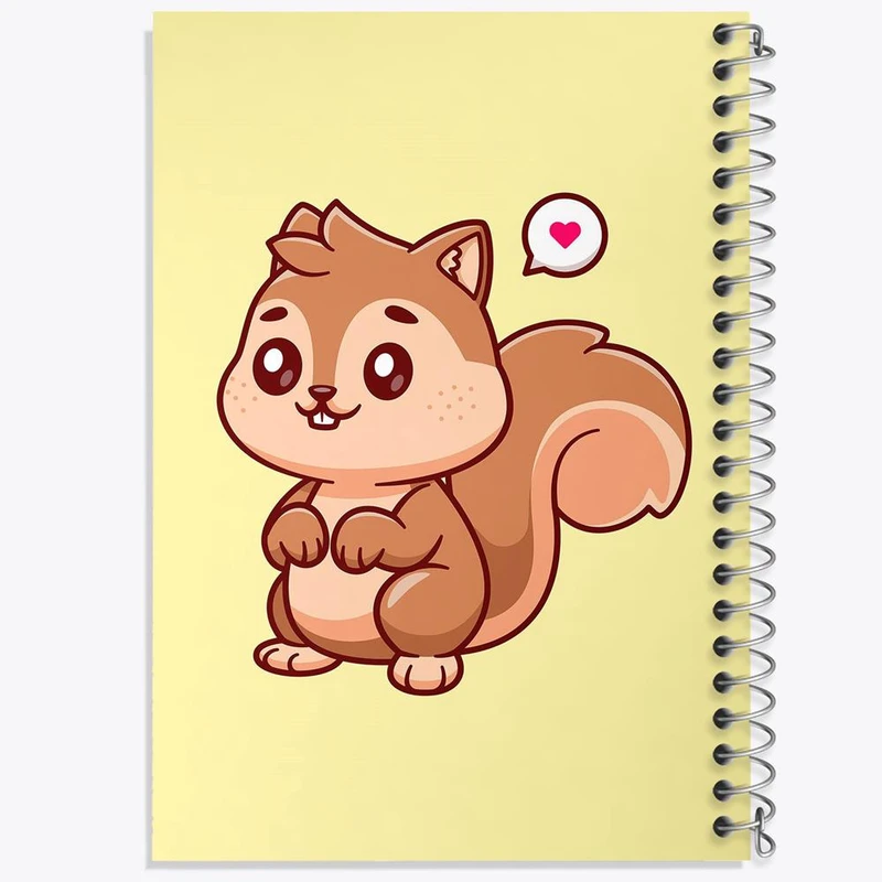 دفتر نقاشی 50 برگ خندالو مدل حیوانات بامزه سنجاب کد 25434