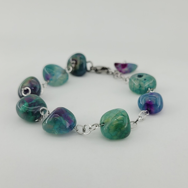 دستبند زنانه مدل سنگ کوارتز یخی کد s22