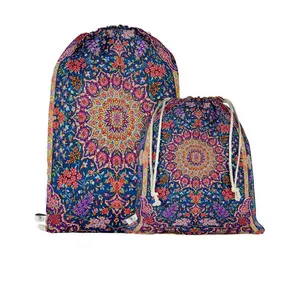 نظم دهنده سفری مدوپد طرح قالی قم لچک و ترنج مدل C-Ghom171 بسته 2 عددی